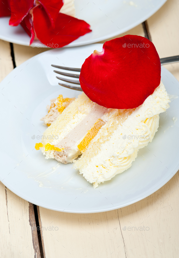 whipped cream mango cake Stock Photo by keko64 PhotoDune
